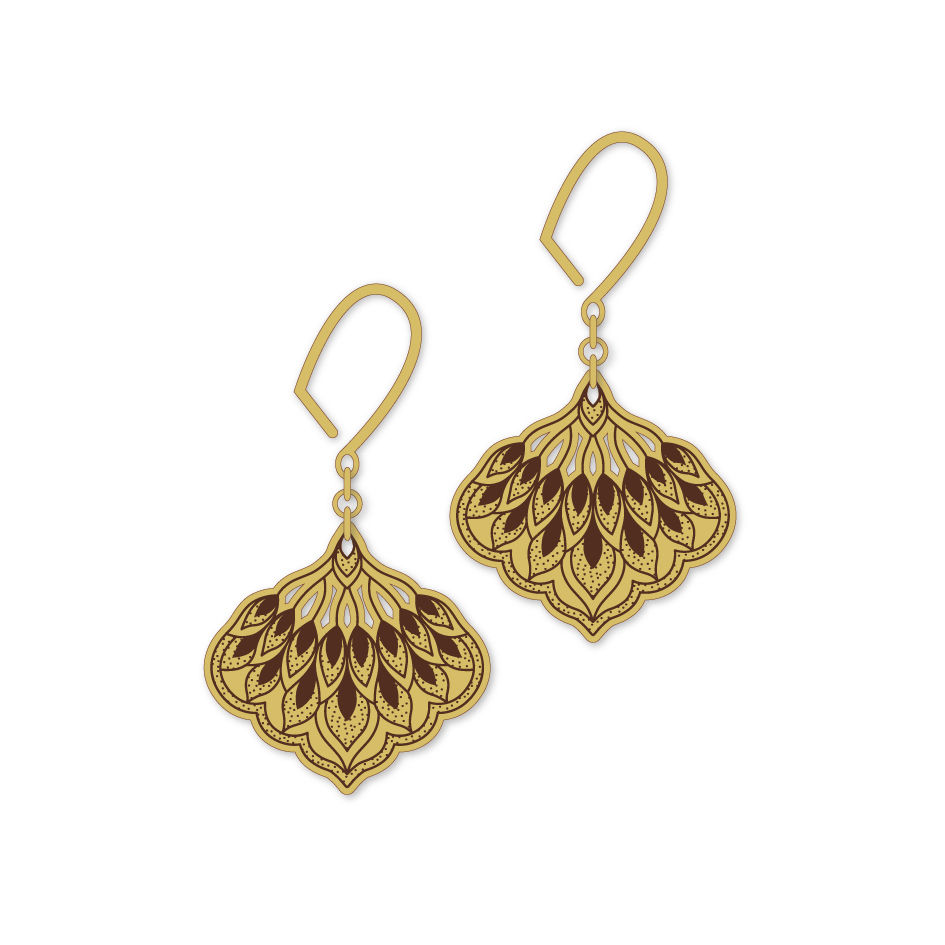 Petites boucles DIGITALE vieux bronze