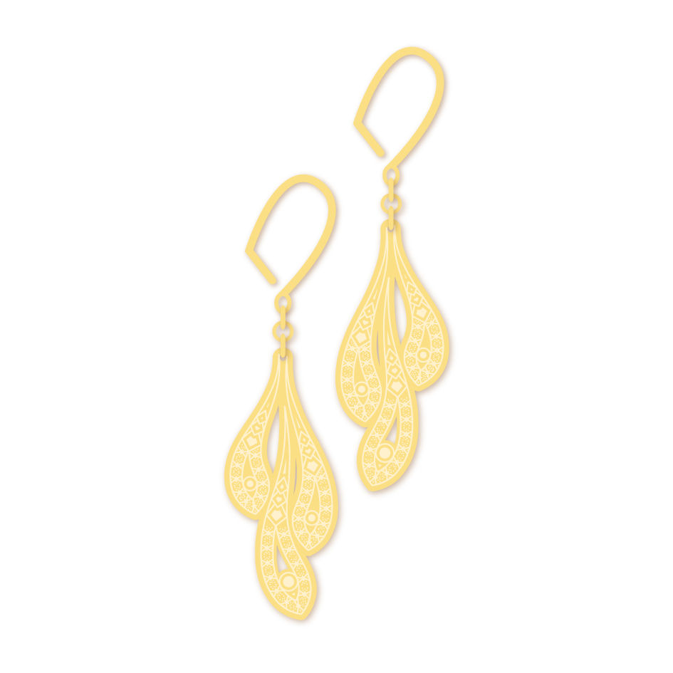 Boucles PLUMETTE finition or