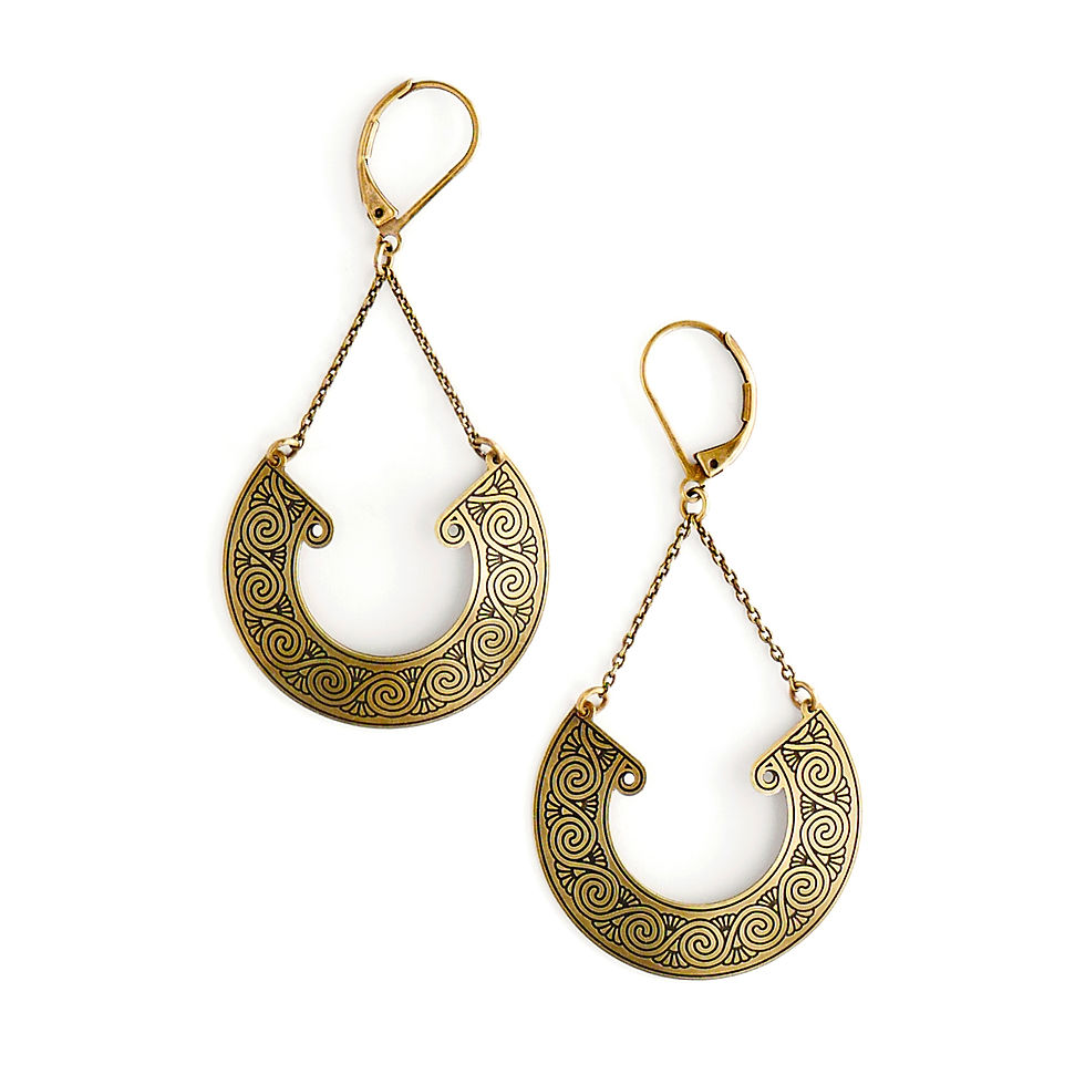 boucles Trésor Celte finition vieux bronze