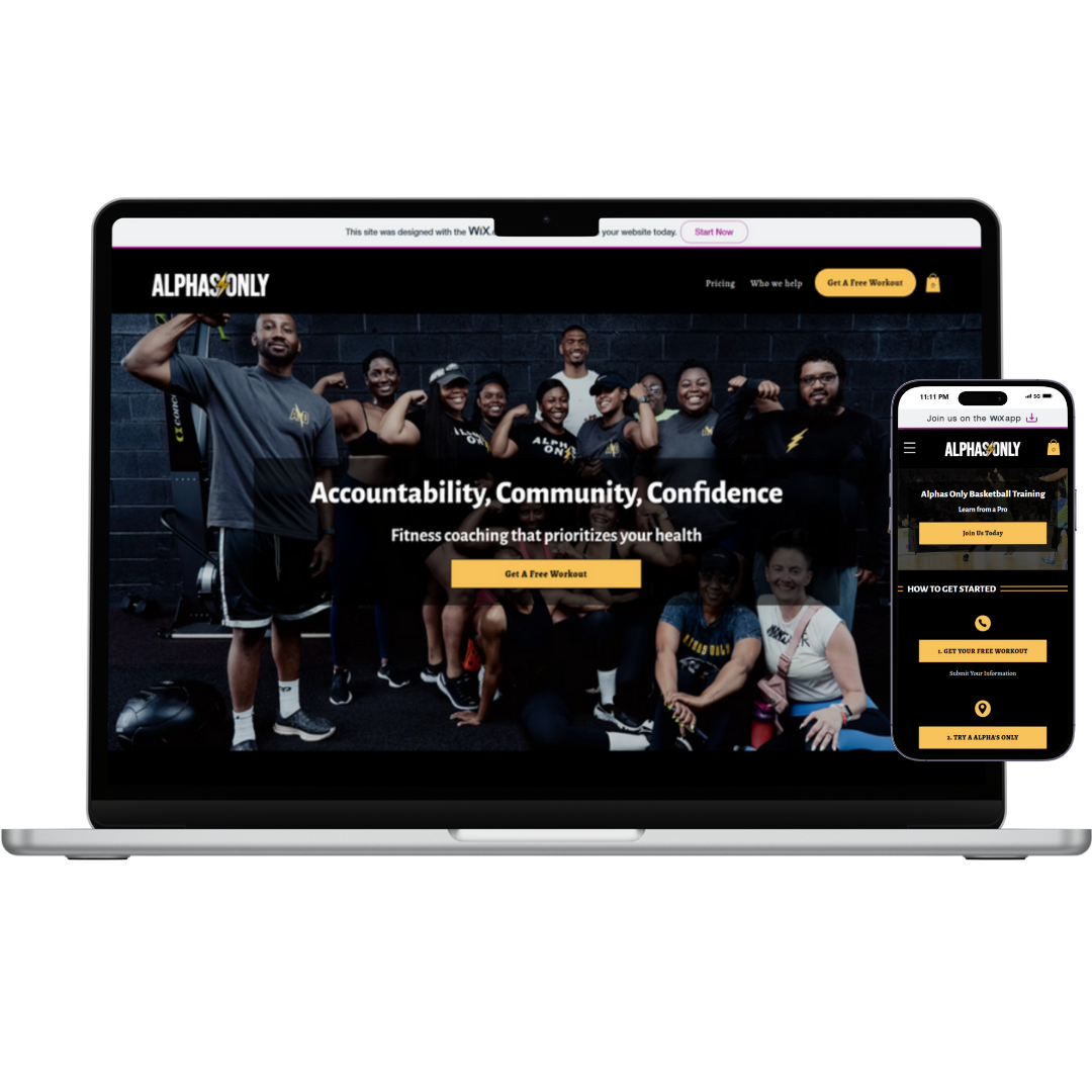 Website mockup showcasing custom web design by Emmi Designs, featuring modern layout and user-friendly interface.