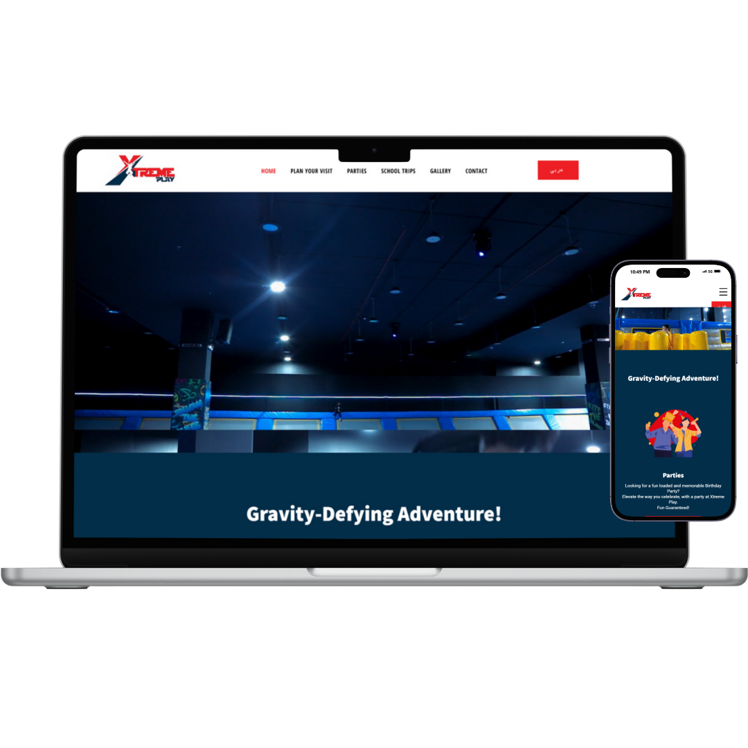 Website mockup showcasing custom web design by Emmi Designs, featuring modern layout and user-friendly interface.