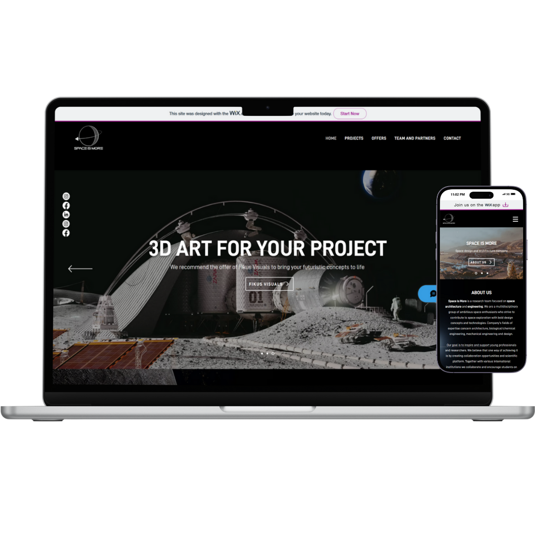 Website mockup showcasing custom web design by Emmi Designs, featuring modern layout and user-friendly interface.