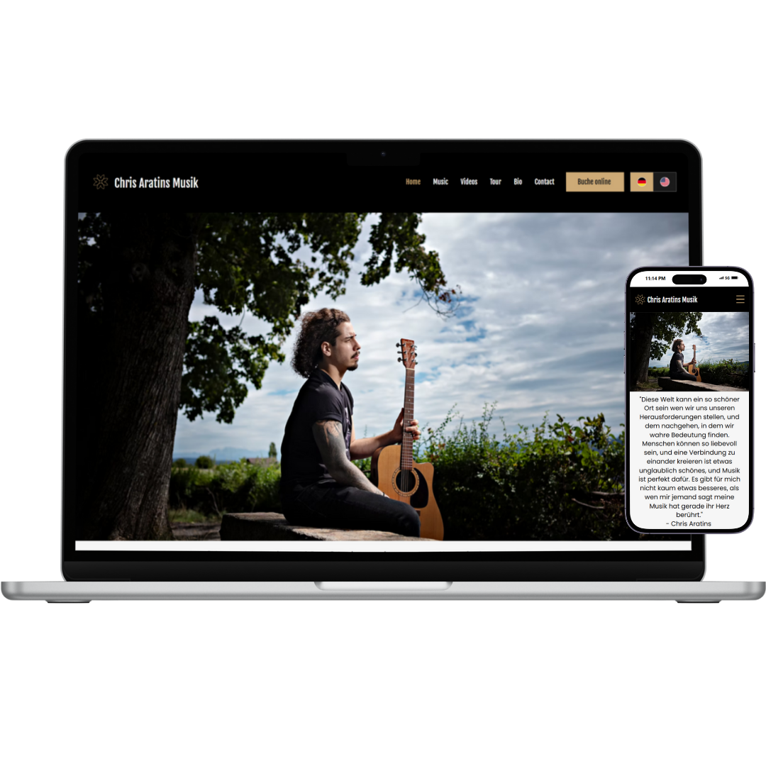 Website mockup showcasing custom web design by Emmi Designs, featuring modern layout and user-friendly interface.
