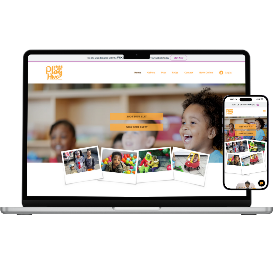 Website mockup showcasing custom web design by Emmi Designs, featuring modern layout and user-friendly interface.