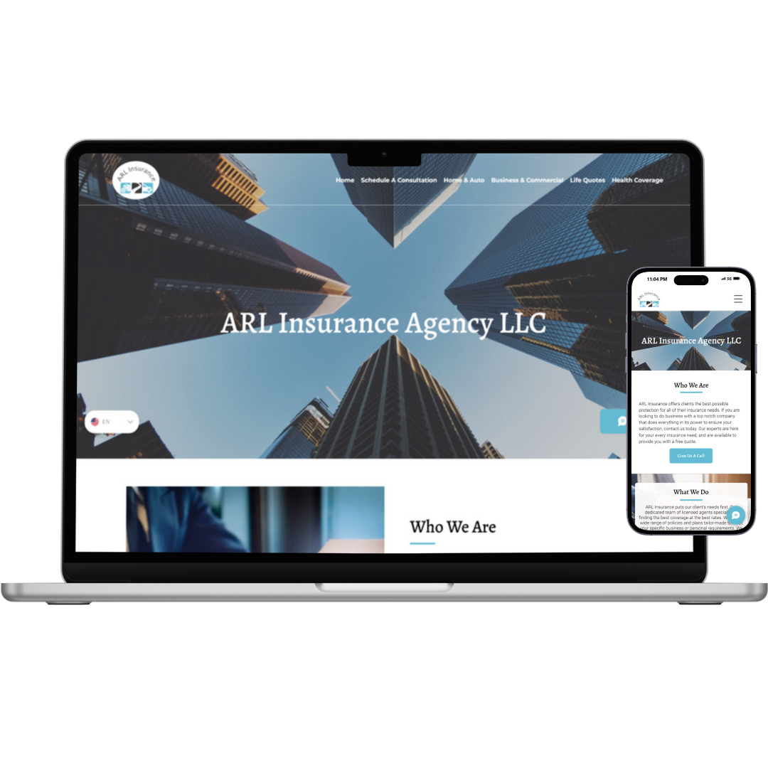 Website mockup showcasing custom web design by Emmi Designs, featuring modern layout and user-friendly interface.