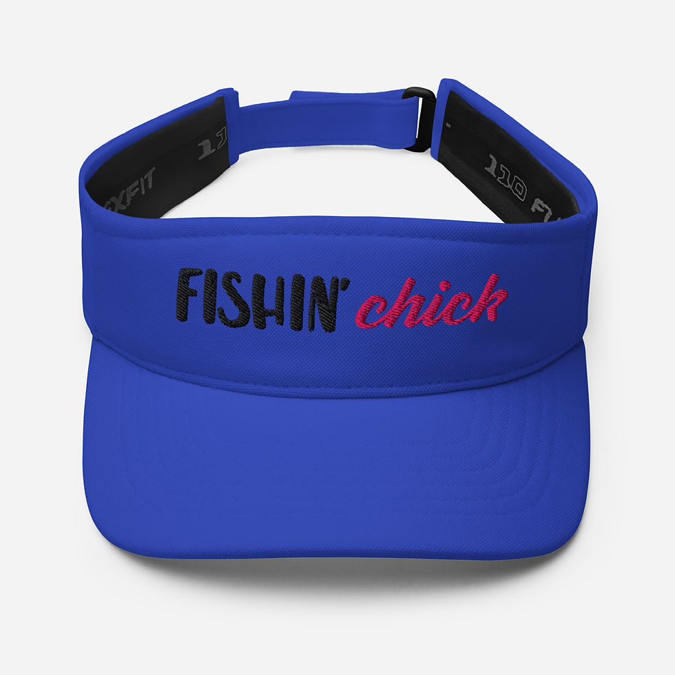 Thumbnail: Fishin' Chick visor - black & pink