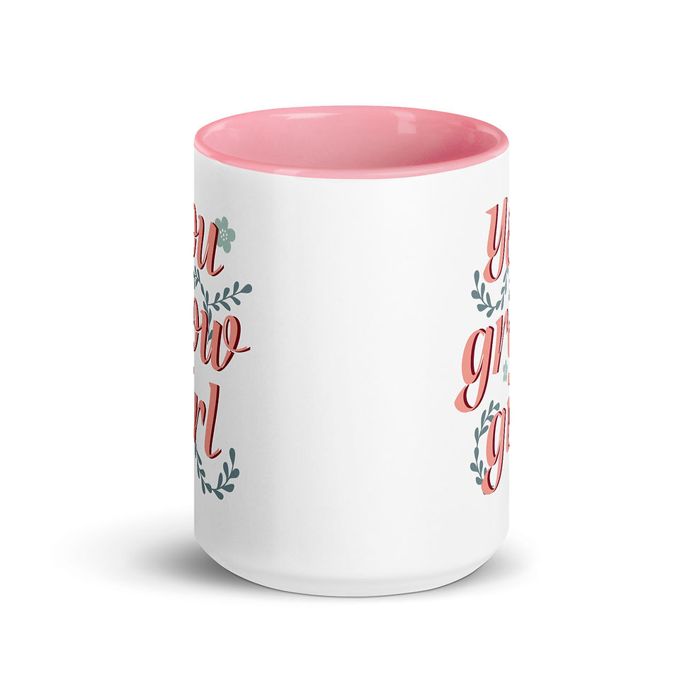 Thumbnail: You Grow Girl mug with color inside