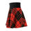 Thumbnail: Cute Autumn Red Black Plaid Christmas Circle Skater Skirt Tartan Fabric Fall Flannel exudes a cheerful vibe