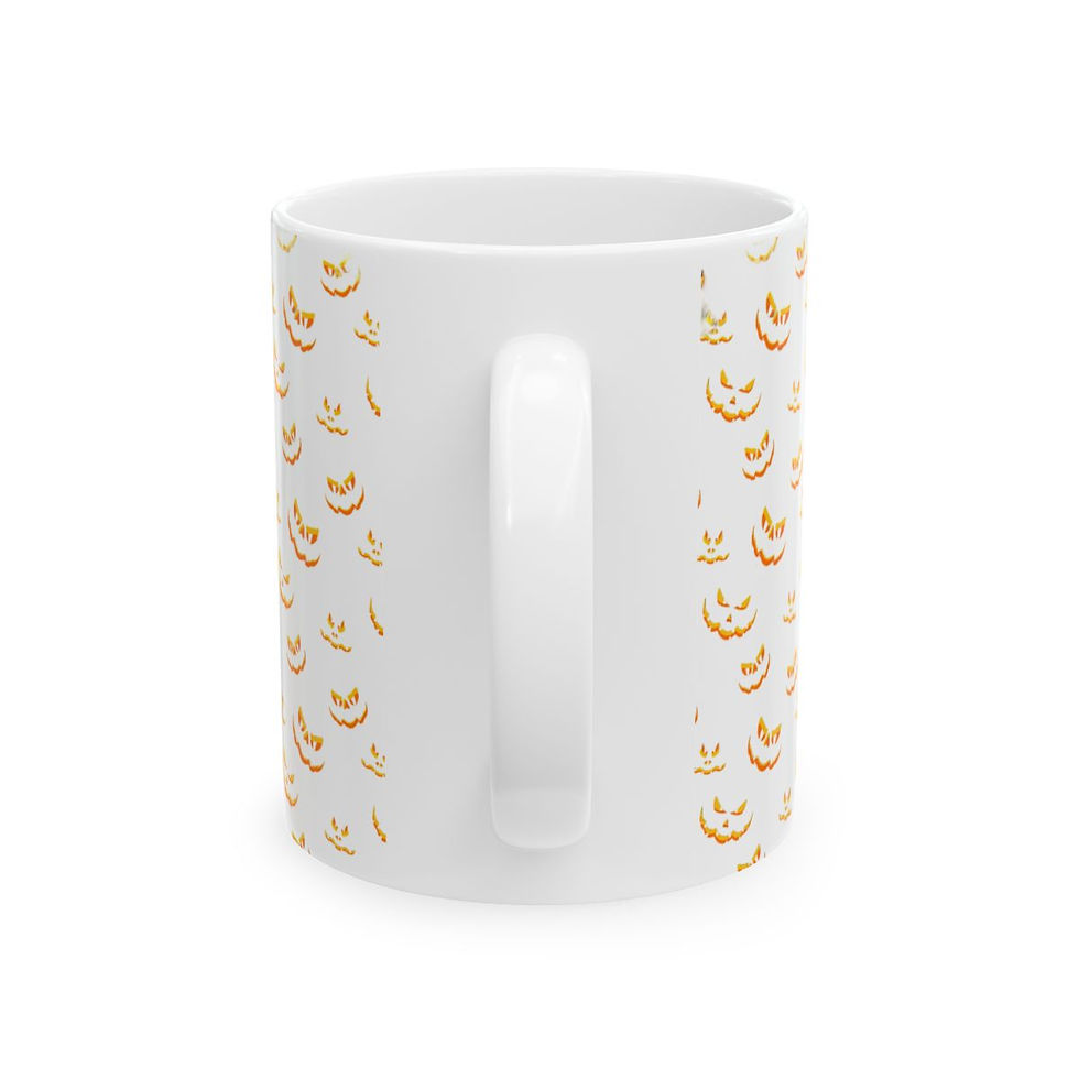 Thumbnail: Spooky season meets Smiling Pumpkin Jack-o-Lantern Halloween Mug 11oz 15oz Large Coffee Cup, Tea Cup.