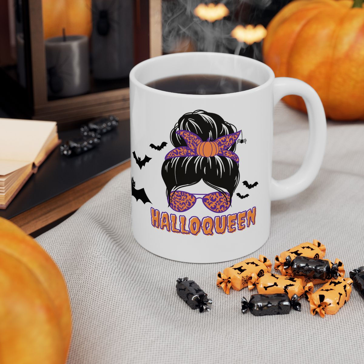 Bat Halloqueen Halloween Mug 11oz 15oz Large Coffee Cup, Tea Cup, Coffee Mug.