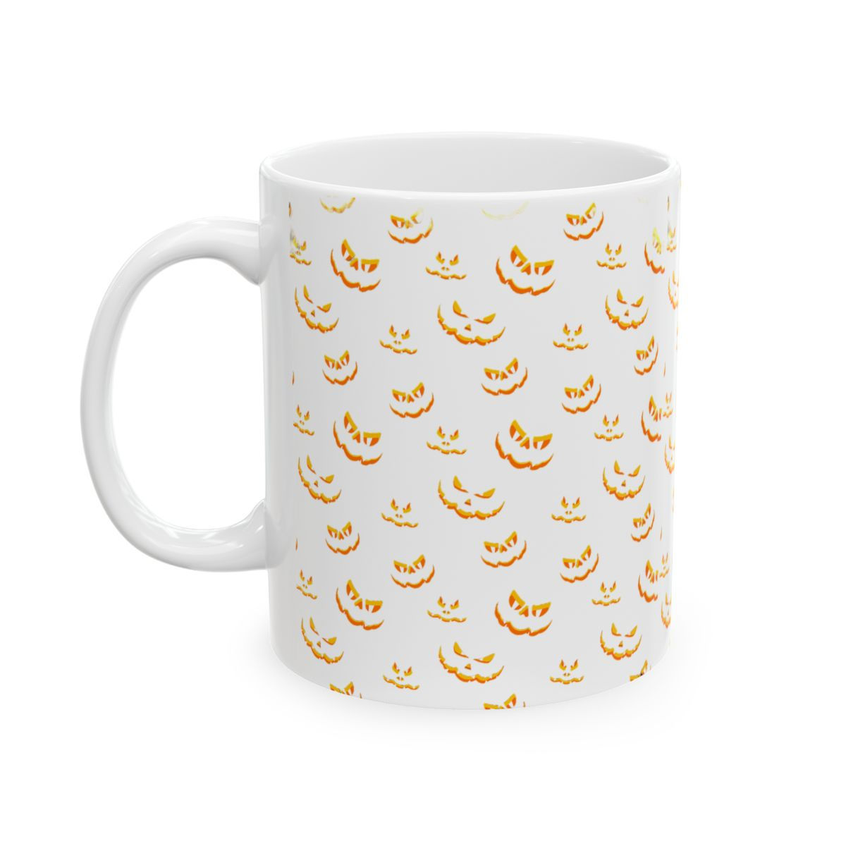 Spooky season meets Smiling Pumpkin Jack-o-Lantern Halloween Mug 11oz 15oz Large Coffee Cup, Tea Cup.