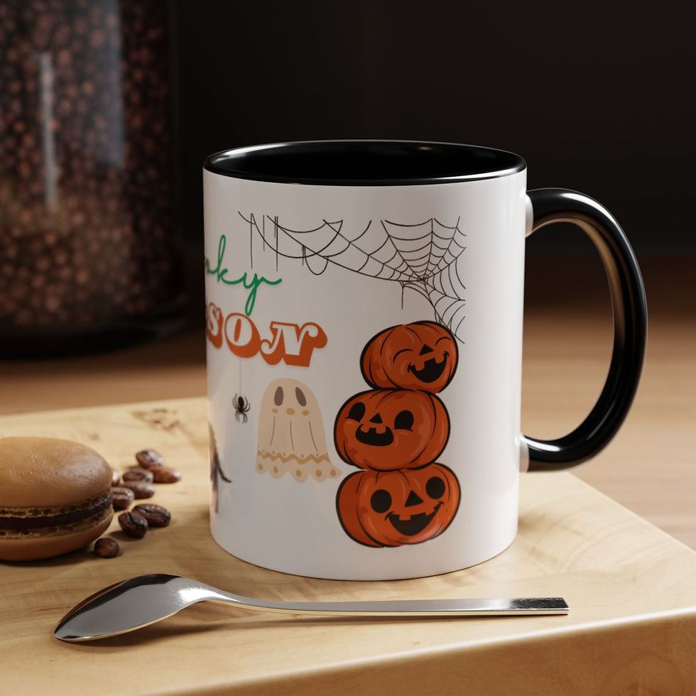 Spooky season meets Spooky Season Ghost Coffee Cup, Halloween Mug 11oz 15oz Large Coffee Cup Tea Cup.