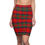 Thumbnail: Plaid Pencil Skirt Tartan Red & Green Outfit Fall Flannel Fitted Skirt XS-2XL