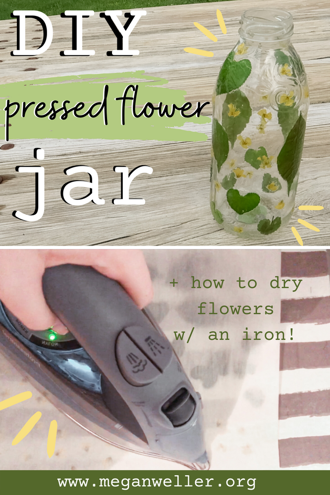 DIY Pressed Flower Vase + How To Press Flowers With an Iron!