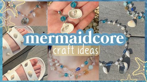 Mermaidcore inspired DIYs using REAL seashells! (jewelry + more!)