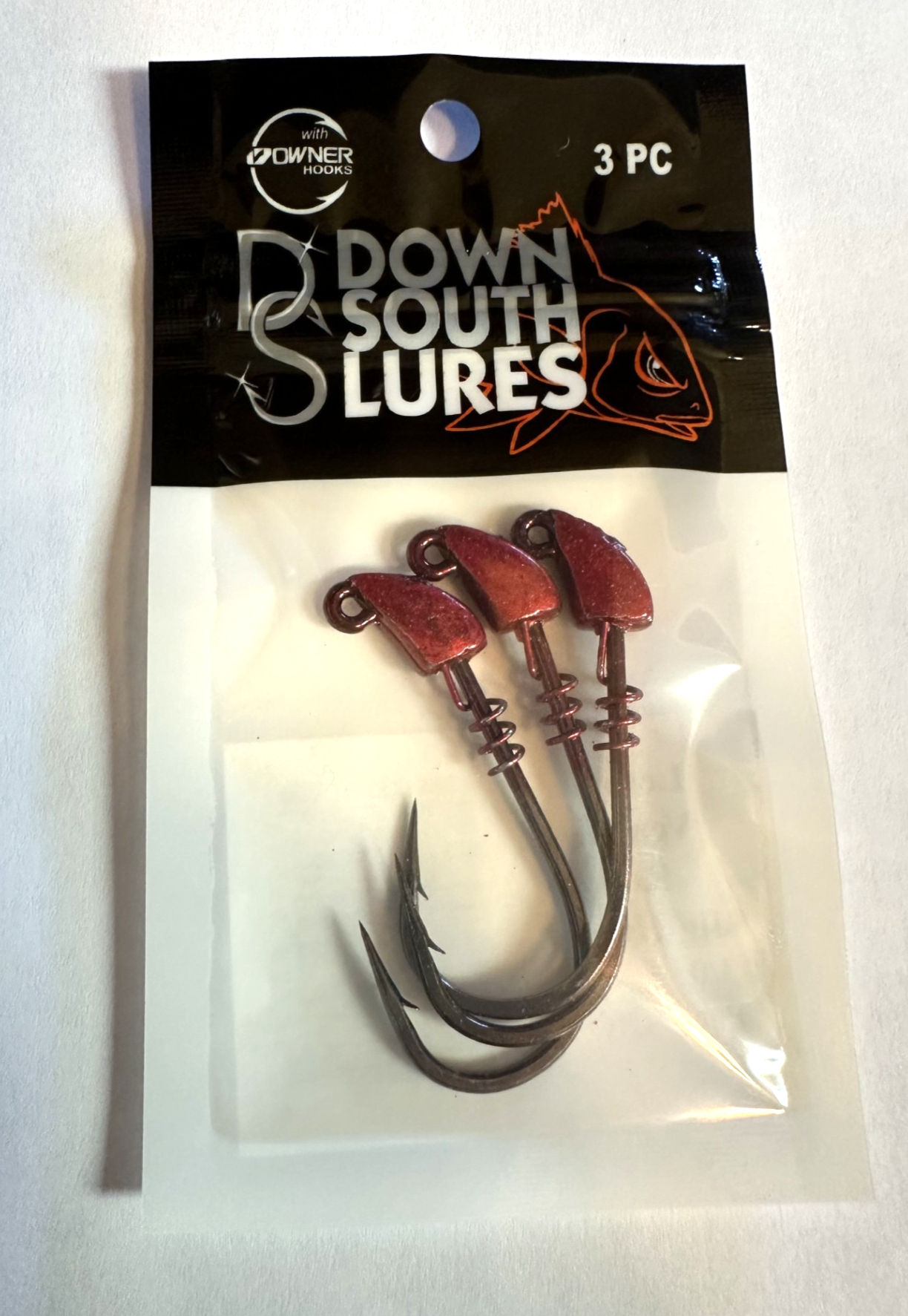 DSL Jig Head - 3/0-1/8 oz -  Blood Red Sheen