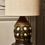 Miniature : Georges Pelletier Monumental Ceramic Table Lamp with Pierced Sun Motifs