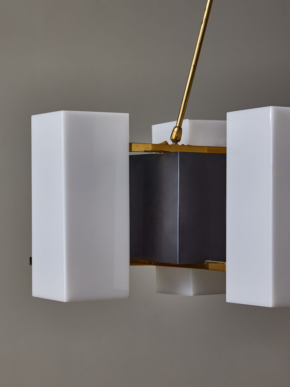 Miniature : Brass and Plexi Chandelier by Stilux