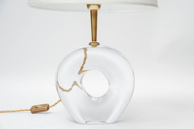 Miniature : Pair of Unique Table Lamps in Murano Glass by Esperia for Glustin Luminaires