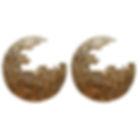 Lunar Pair of Bronze Wall Sconces by Angelo Brotto for Esperia