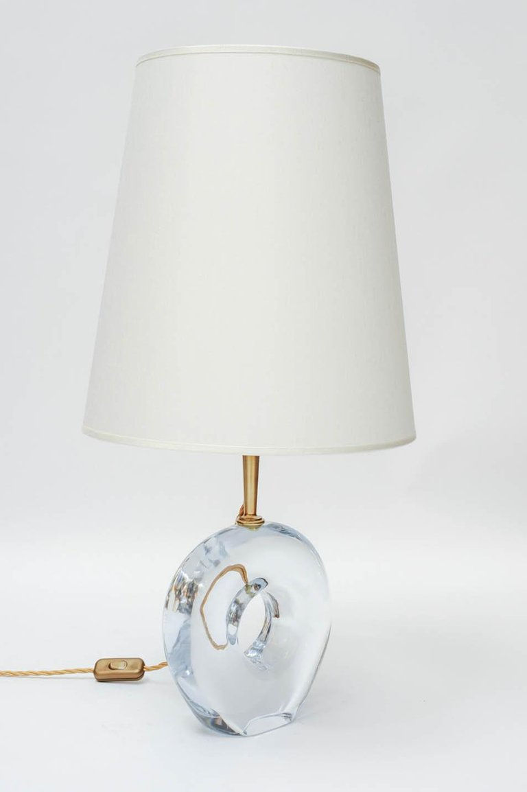 Miniature : Pair of Unique Table Lamps in Murano Glass by Esperia for Glustin Luminaires