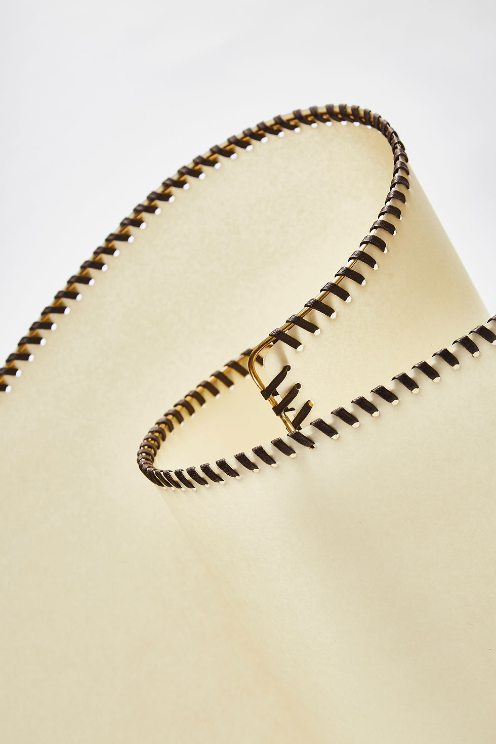 Miniature : Parchment, Brass and Glass Table Lamp by Diego Mardegan for Glustin Luminaires