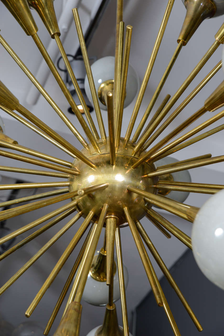Miniature : Sputnik Chandelier with Grey Murano Glass Globes