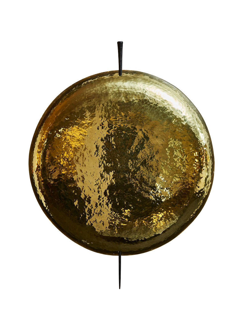 Miniature : Helios Wall Sconces in Brass and Iron by Alexandre Taveau