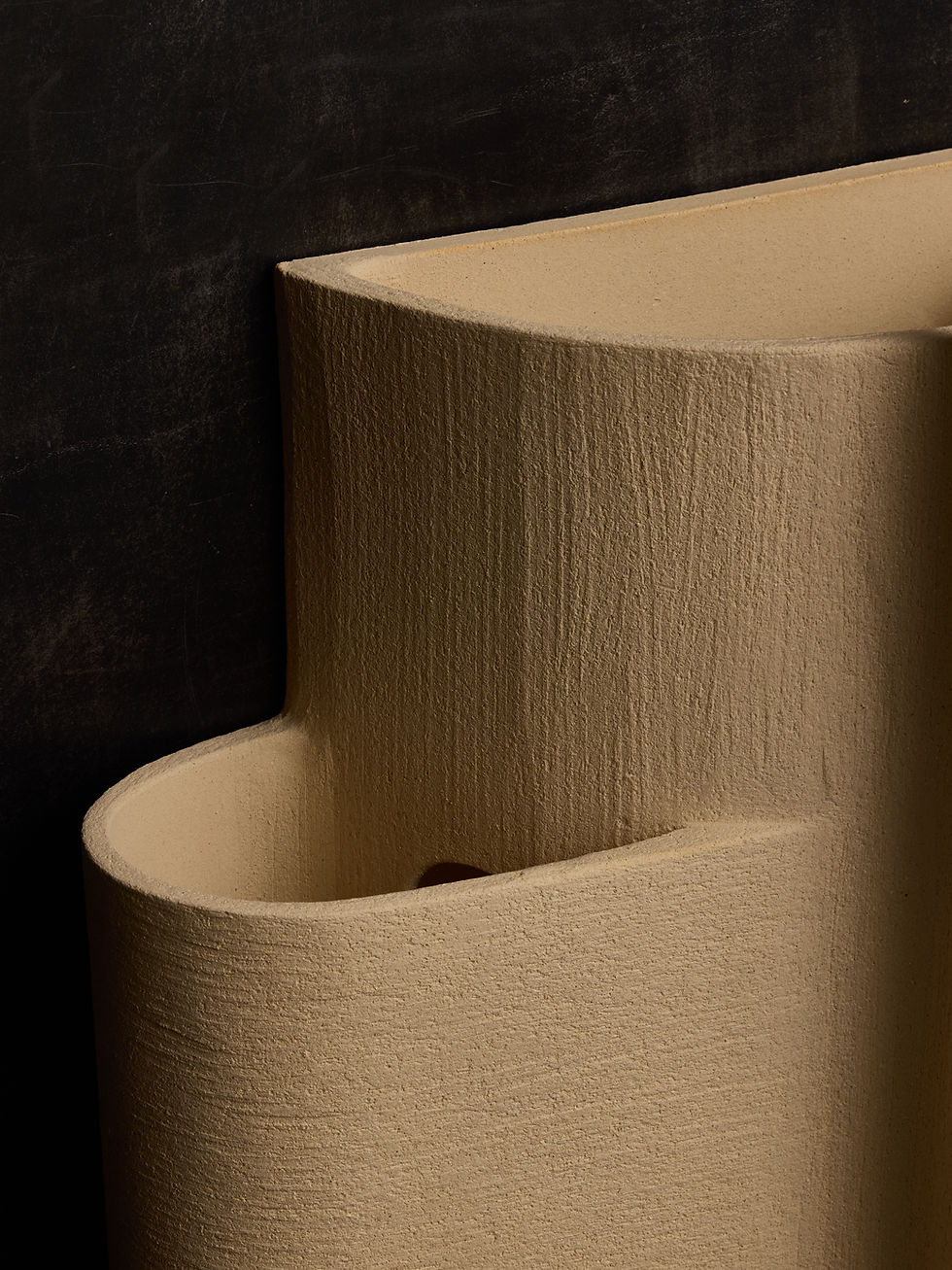 Miniature : Pair of Large Ceramic Wall Sconces by Olivia Cognet