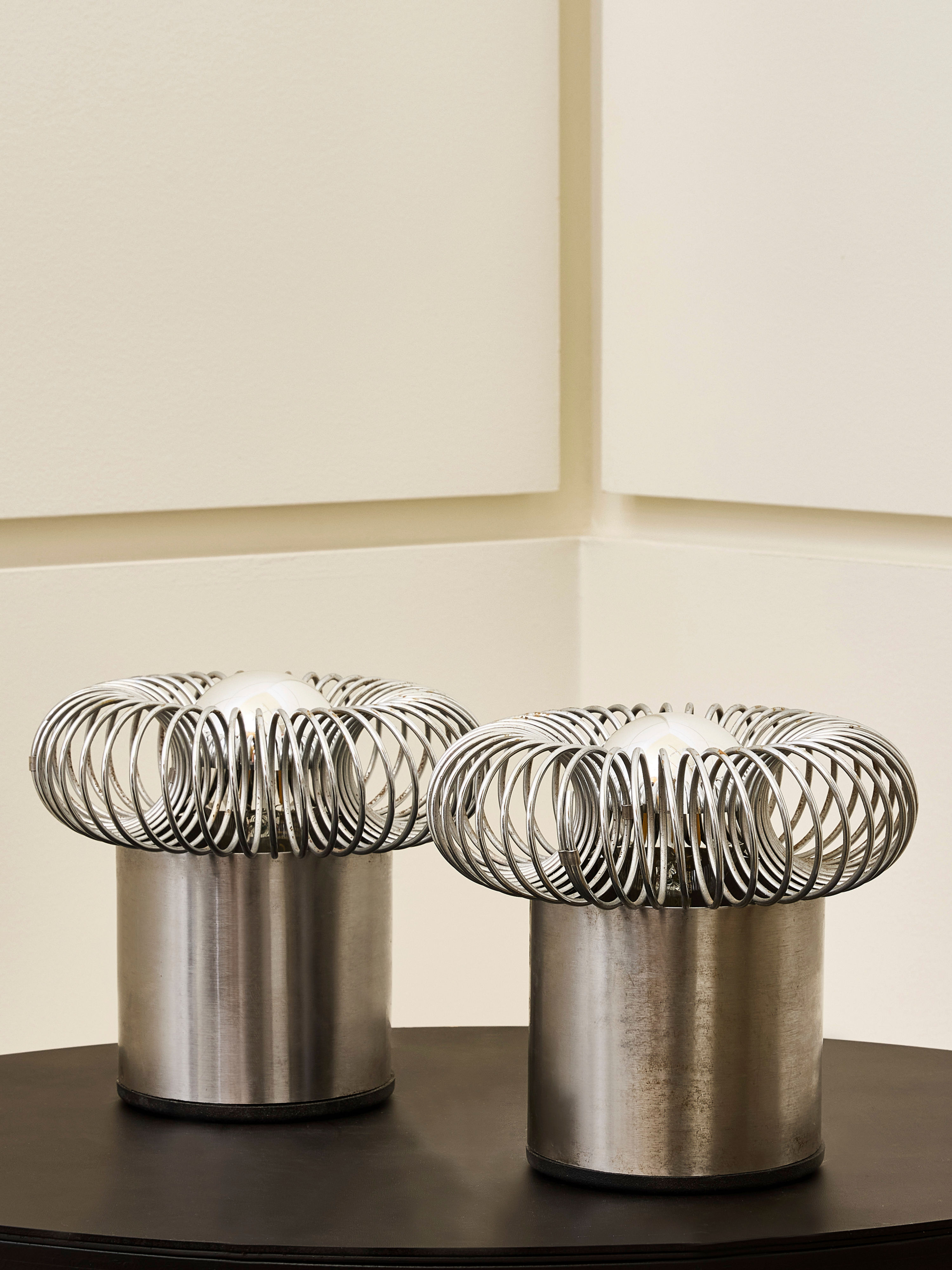 Pair of Sculptural Table Lamps by Philippe Rogier for OXAR