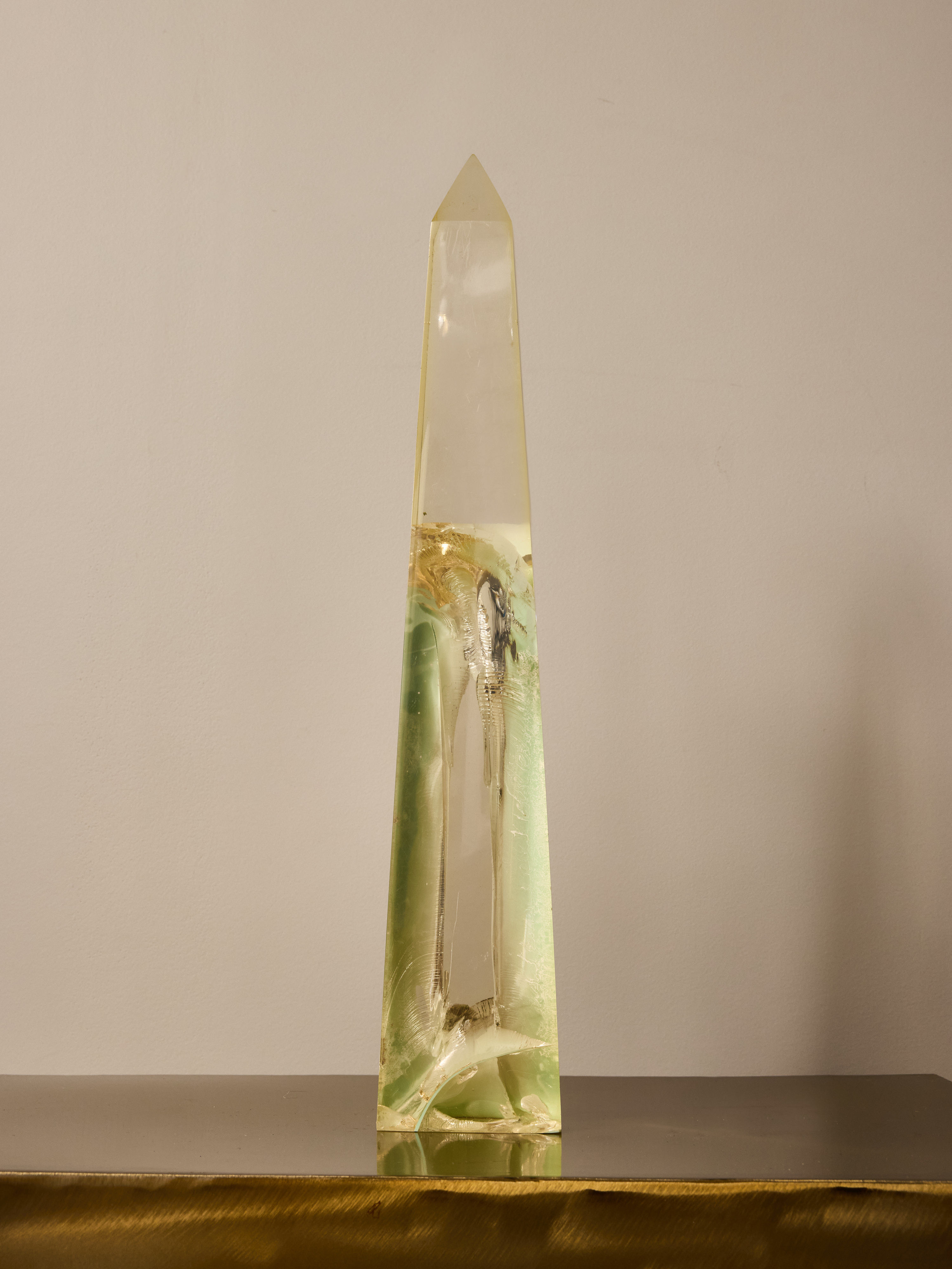 Fractal Resin Obelisk Sculpture by François Godebski