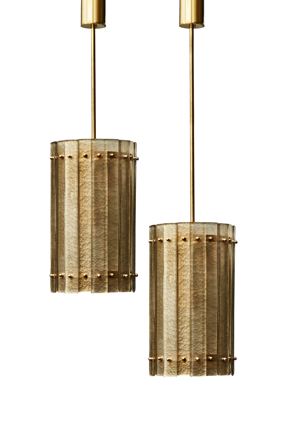 Miniature : Brass and Golden Murano Glass Lantern