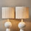 Miniature : Pair of Round Plaster Table Lamps