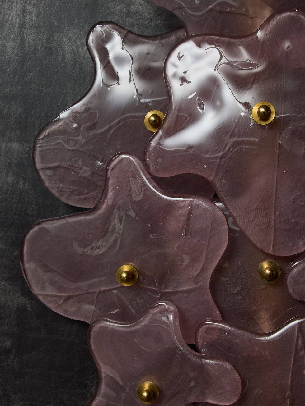 Miniature : Pink Spatters Murano Glass Wall Sconces