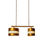 Miniature : Chandelier in Brass and Parchment by Diego Mardegan for Glustin Luminaires