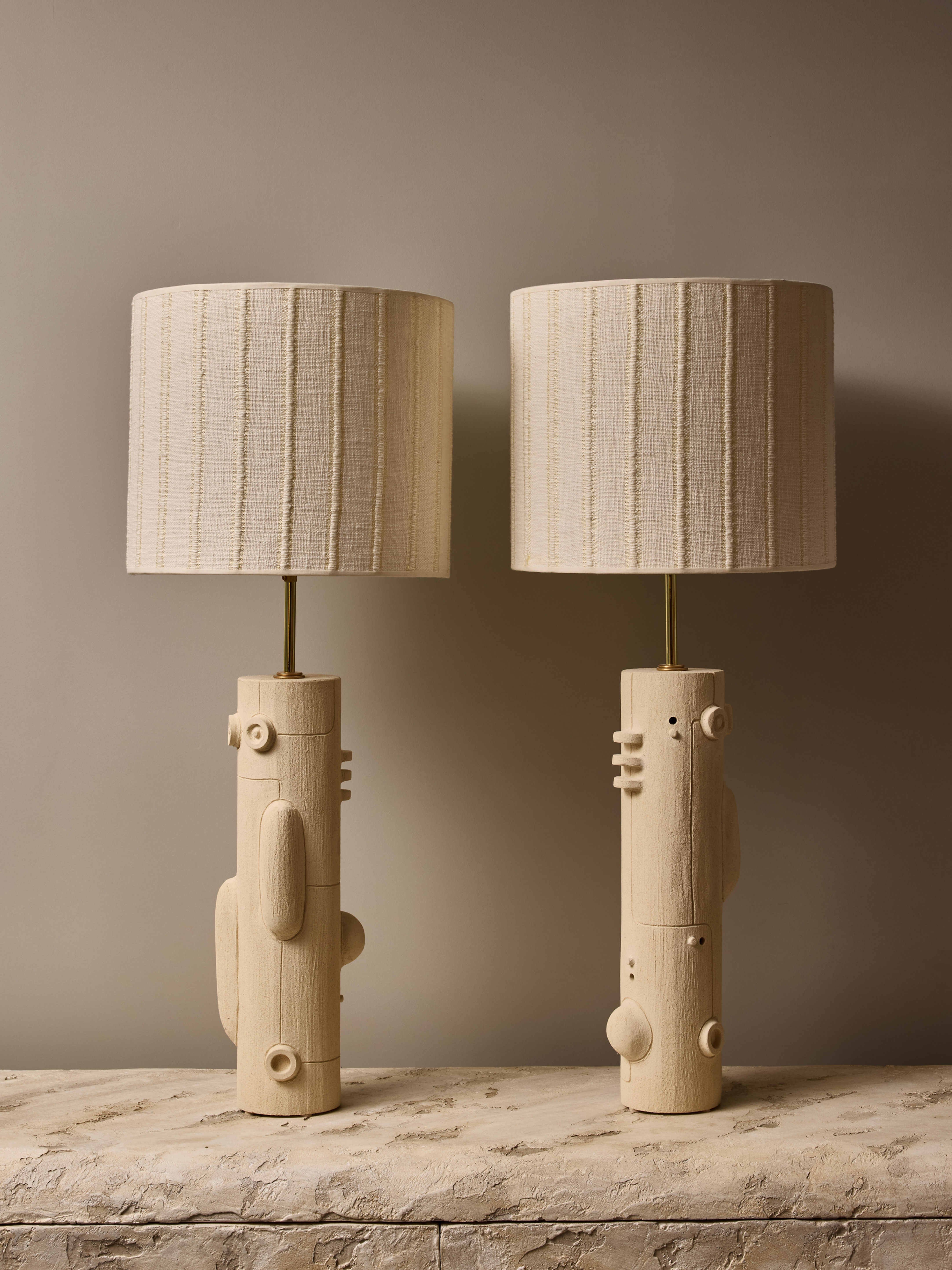 Pair of Olivia Cognet Ceramic Table Lamps