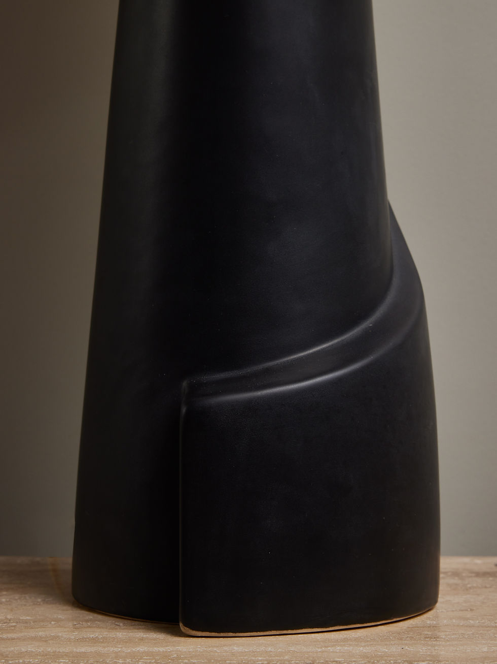 Miniature : Black Mid Century Ceramic Table Lamp