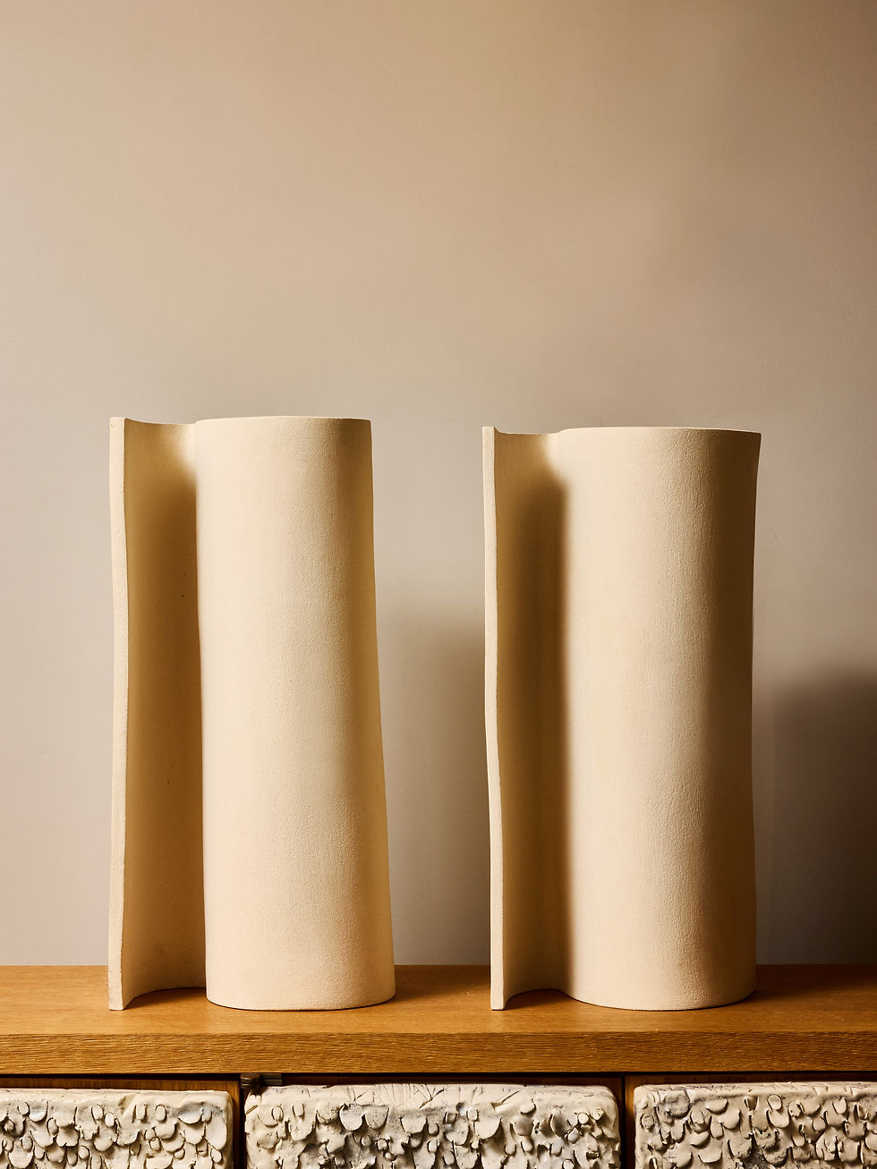 Miniature : Pair of ISIA Ceramic Table Lamps by Marie Fekroun for Glustin Luminaires