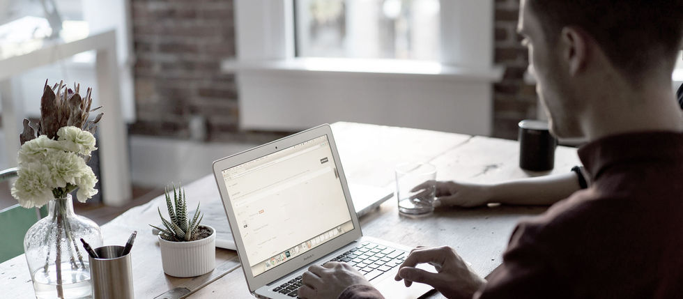 a person using a laptop