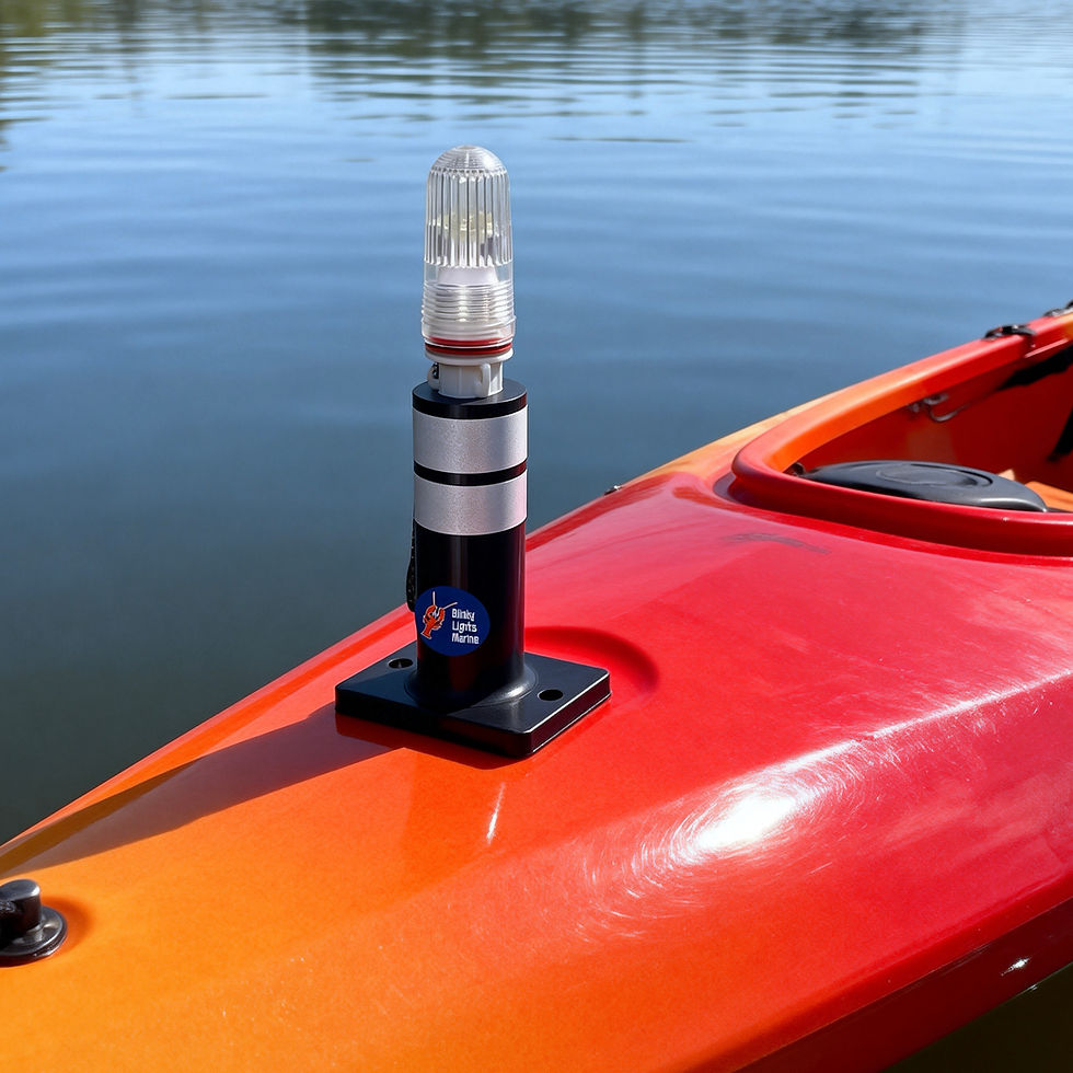 Thumbnail: Kayak Safety Light Kit with Deck Mount Base and White LED Flashing Strobe