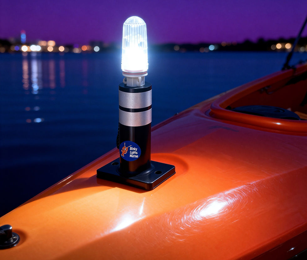 Thumbnail: Kayak Safety Light Kit with Deck Mount Base and White LED Flashing Strobe