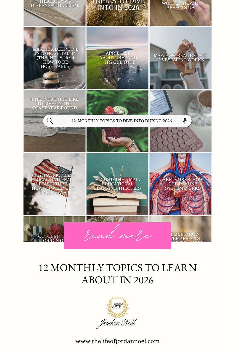 12 monthly topics to learn about in 2026