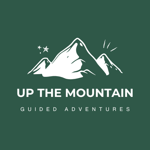 Up the Mountain_White on Emerald Green Logo.png