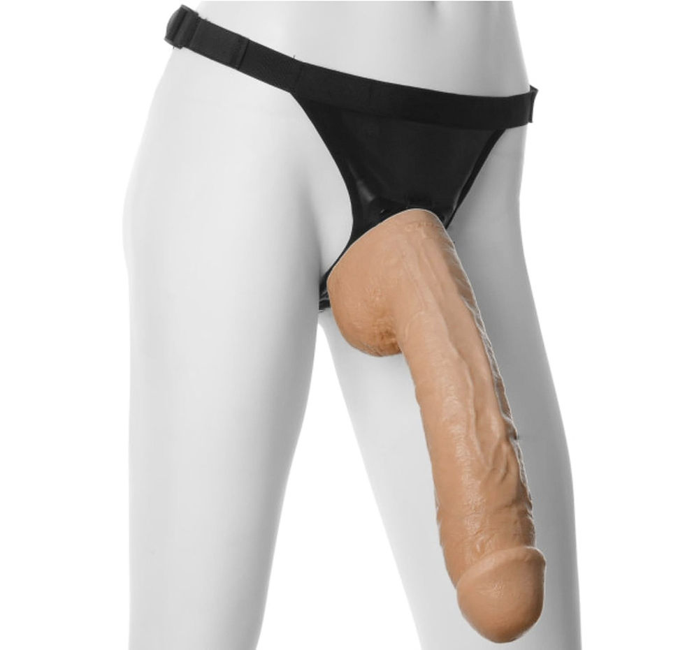 Thumbnail: Vac-U-Lock Realistic Hung 12 Inch Dildo