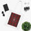 Thumbnail: Red Tartan FFPM Oval Emblem Cotton Tote
