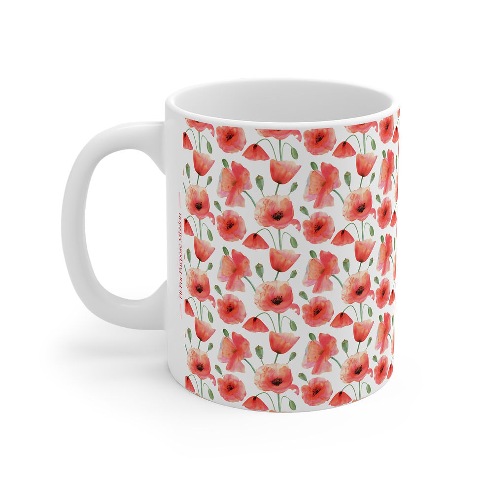 Thumbnail: Watercolour Poppy Mug