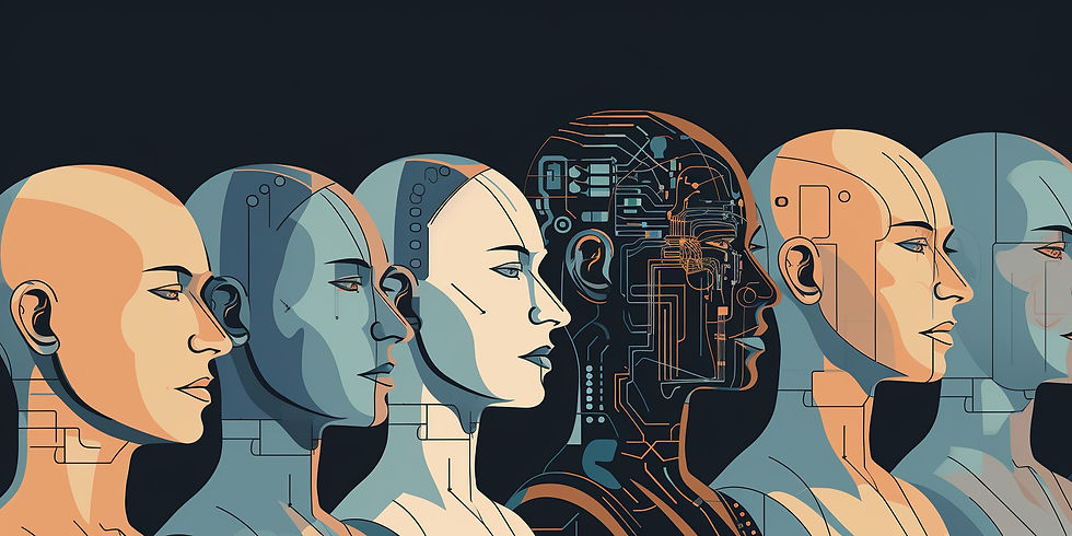 Multiple AI robot in girl body