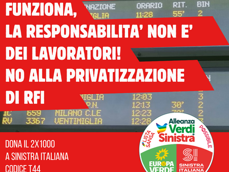 NO ALLA PRIVATIZZAZIONE DI RFI