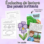 Évaluation de lecture - Une pensée invitante (1re)