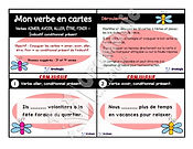 Cartes à tâches - Mon verbe en cartes - Verbe AIMER, ALLER, AVOIR, ÊTRE, FINIR conditionnel présent de l'indicatif - 3e et 4e année